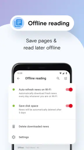 Browser Opera Mini beta screenshot