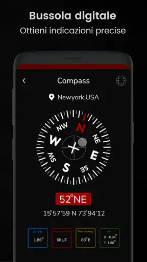 bussola digitale app screenshot
