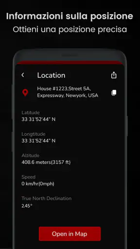 bussola digitale app screenshot