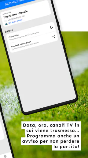 Calcio e TV: Le partite in TV screenshot