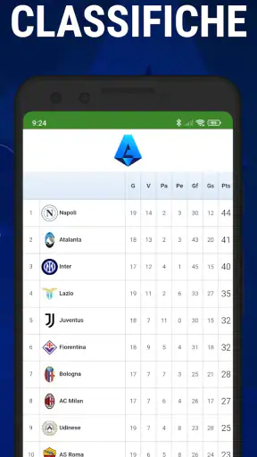 Calcio in diretta Serie A screenshot