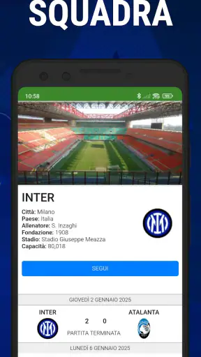 Calcio in diretta Serie A screenshot