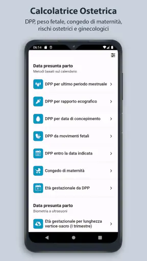 Calcolatrice Ostetrica screenshot