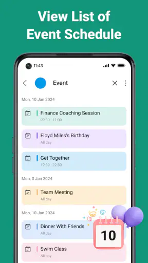 Calendar screenshot