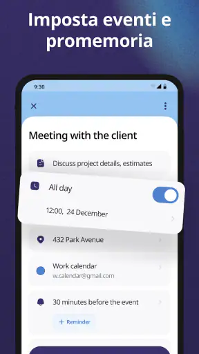 Calendario Agenda appuntamenti screenshot