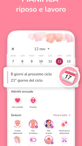 Calendario Ciclo Mestruale screenshot