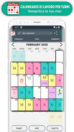 Calendario di Lavoro per turni screenshot