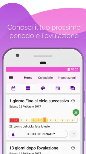 Calendario Mestruale Lilly screenshot