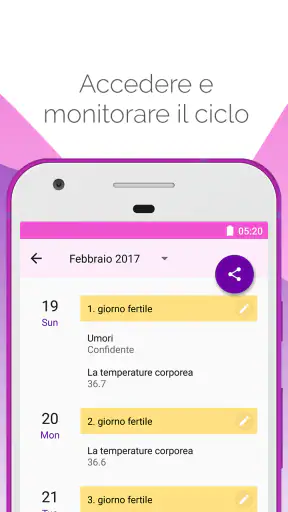 Calendario Mestruale Lilly screenshot