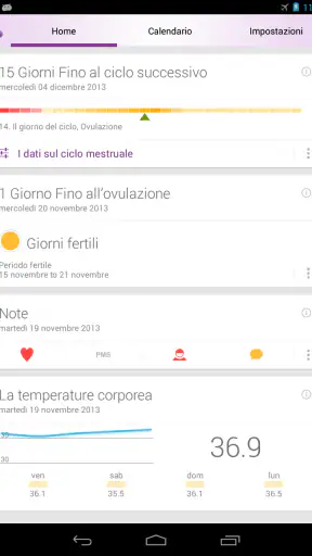 Calendario Mestruale Lilly screenshot