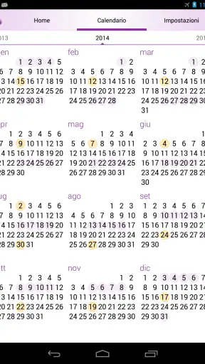 Calendario Mestruale Lilly screenshot