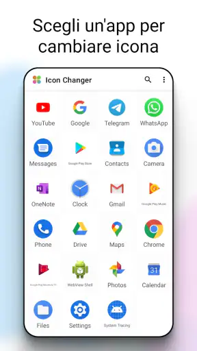 Cambia icone screenshot