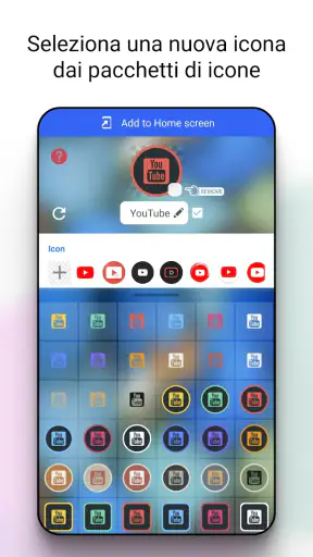 Cambia icone screenshot