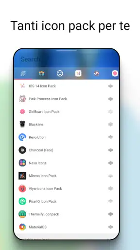 Cambia icone screenshot