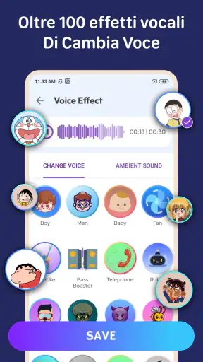 Cambia voce: modifica, effetti screenshot