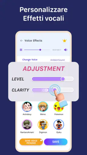 Cambia voce: modifica, effetti screenshot