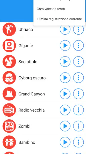 Cambiare la voce con effetti screenshot