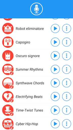Cambiare la voce con effetti screenshot
