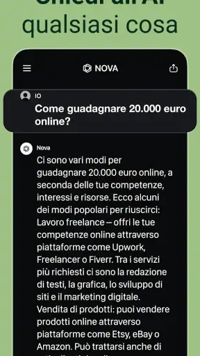 Сhatbot IA in italiano - Nova screenshot