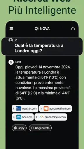 Сhatbot IA in italiano - Nova screenshot