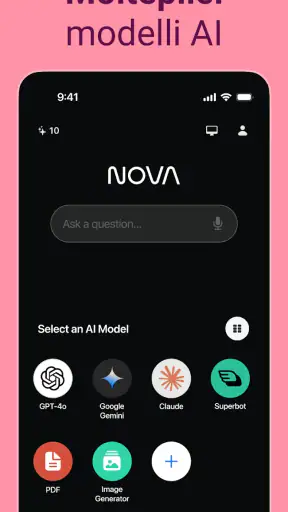 Сhatbot IA in italiano - Nova screenshot