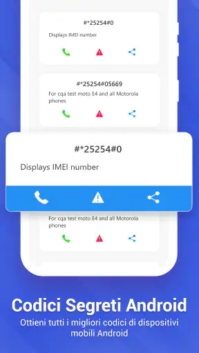 Codici segreti e hack mobili screenshot