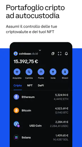 Coinbase Wallet: NFT e cripto screenshot