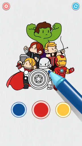 Coloring Paint: ASMR Superhero screenshot