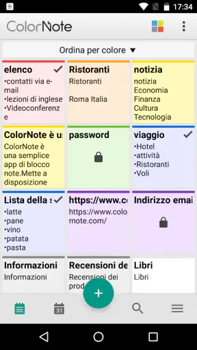ColorNote Blocco note Notepad screenshot
