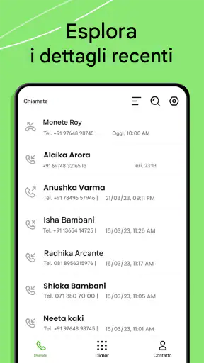 Compositore telefonico screenshot