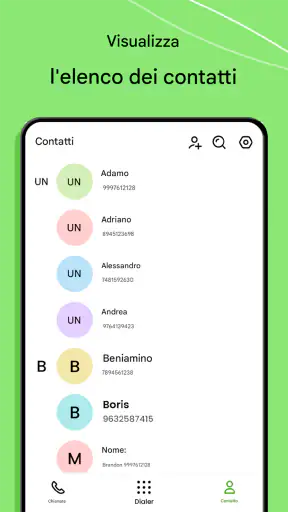 Compositore telefonico screenshot