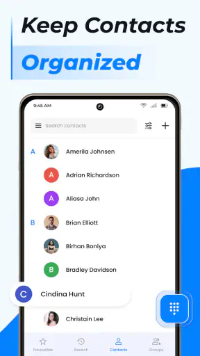 Contacts screenshot
