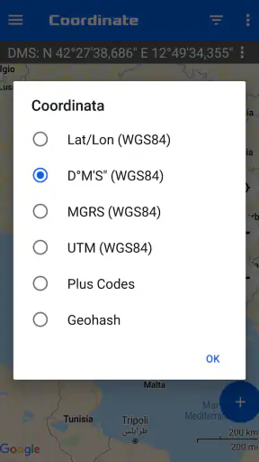 Coordinate GPS Mappa screenshot