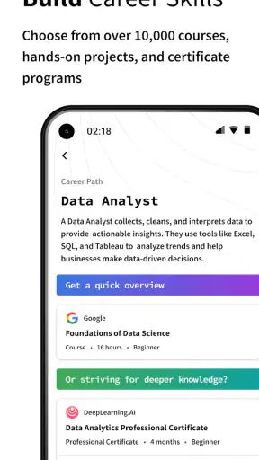 Coursera: crescita di carriera screenshot