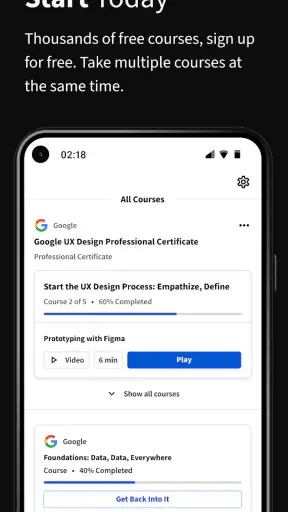 Coursera: crescita di carriera screenshot