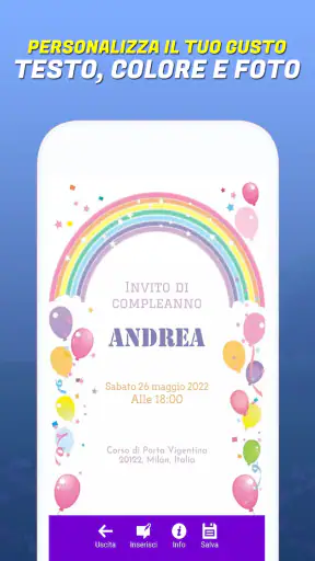 Crea biglietti d'invito screenshot
