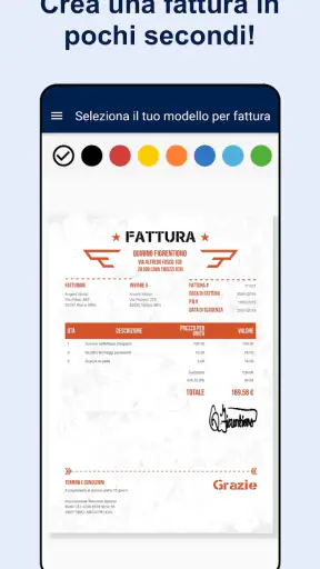 Crea fatture-preventivi in PDF screenshot