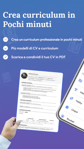 Creare curriculum vitae PDF screenshot