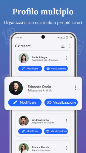 Creare curriculum vitae PDF screenshot