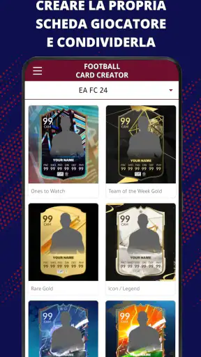 Creatore di carte FUT 25 screenshot