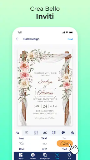 Creatore Inviti e Design Carte screenshot
