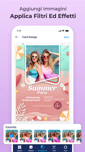 Creatore Inviti e Design Carte screenshot