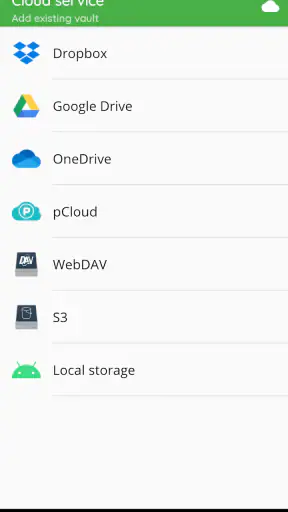 Cryptomator screenshot