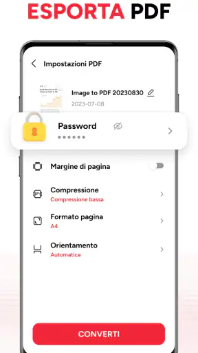 Da immagine a PDF: PDF Creator screenshot