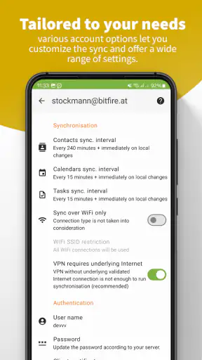 DAVx⁵ – CalDAV CardDAV WebDAV screenshot