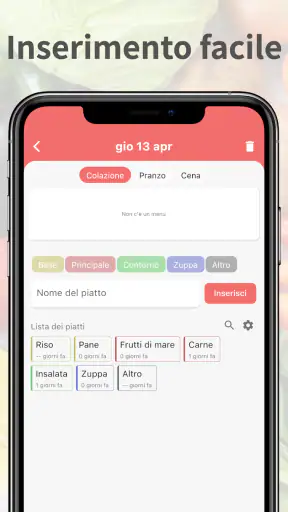 Diario Pasto Pianificatore screenshot
