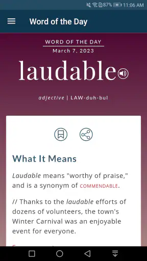 Dictionary - M-W Premium screenshot