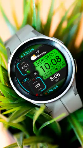 DIGI MONODARK WS74 Watch face screenshot