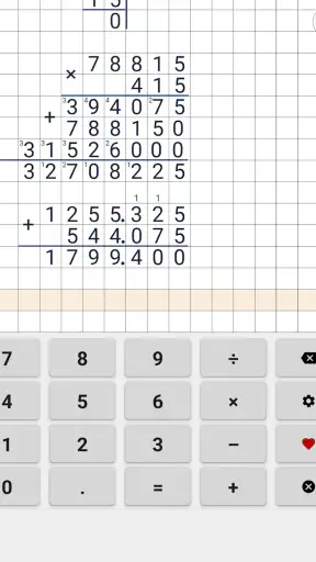 Divisioni in colonna screenshot