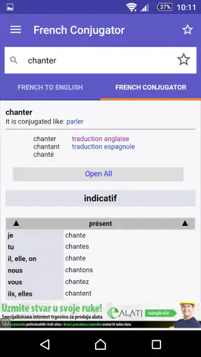 Dizionario inglese-ita WordRef screenshot